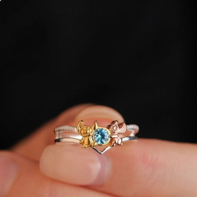 Stitch ring female hollow out