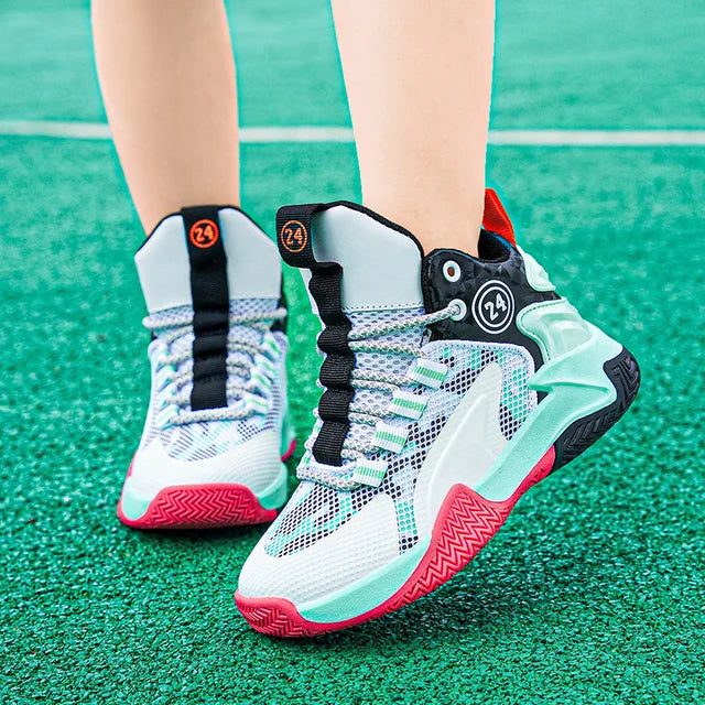 basketball shoes teenagers' mesh breathable sports shoes