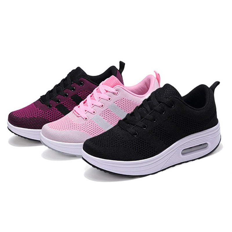 Shake Shoes Women's Shoes New Korean Edition Thick Sole Air Cushion Shoes Fashion Square Dance Mom Shoes Casual Shoes