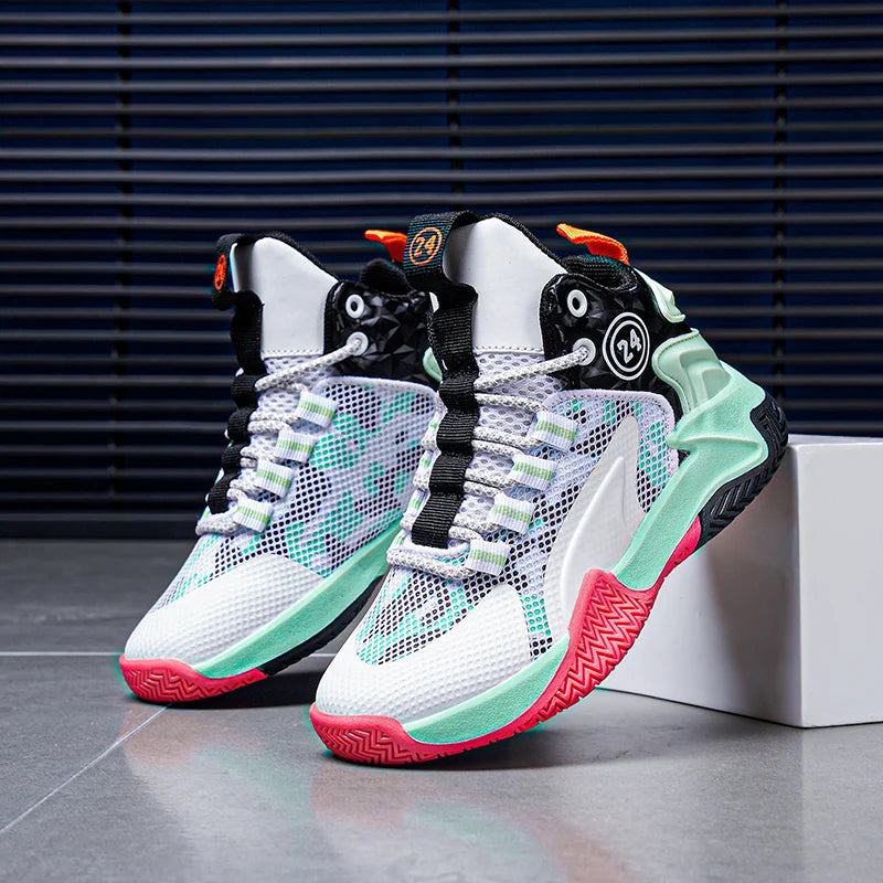 basketball shoes teenagers' mesh breathable sports shoes